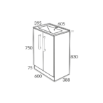 600 2 Door Floor Standing