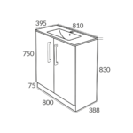 800 2 Door Floor Standing