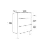 600 2 Drawer Basin Unit