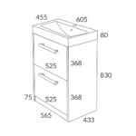 600 2 Drawer