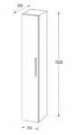 1500 Wall Hung Column Unit