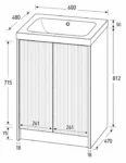 600 Floor Standing Two Door Basin Unit