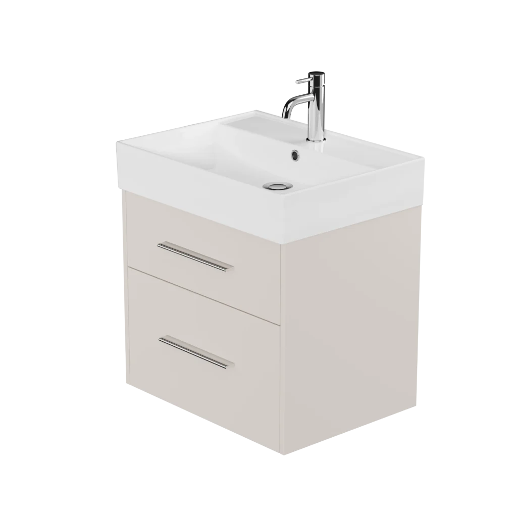 600 Wall Hung 2 Drawers Basin Unit