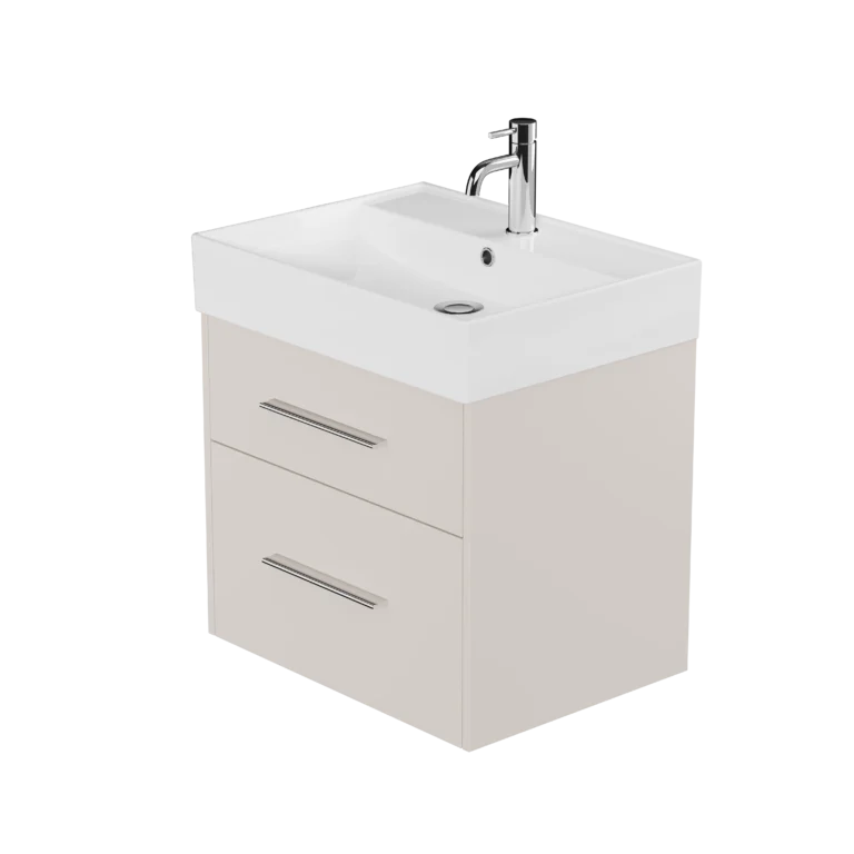 600 Wall Hung 2 Drawers Basin Unit